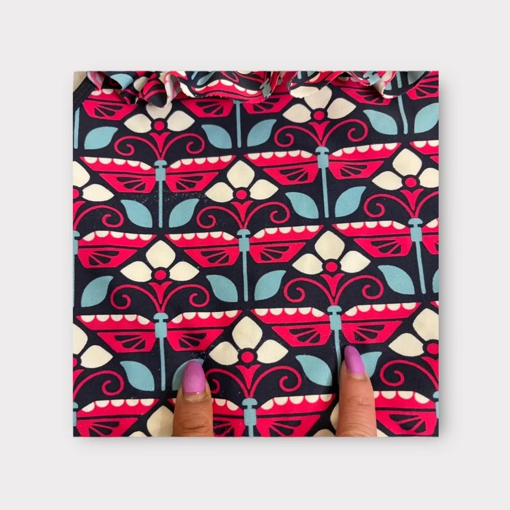 Tea Collection Pattern Halter Swim Top